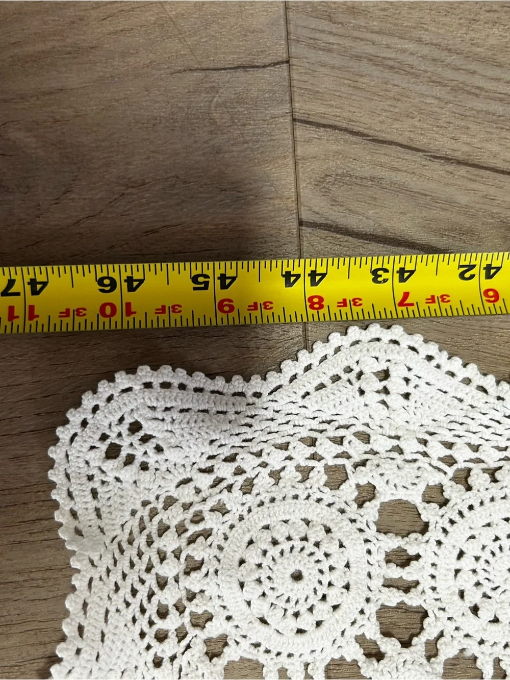 White Crochet Lace Table Runner